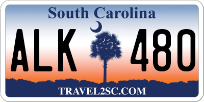 SC license plate ALK480