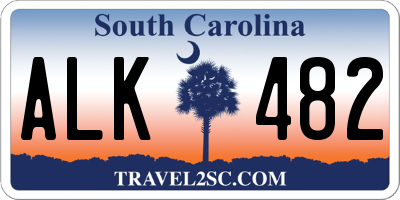 SC license plate ALK482