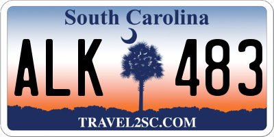 SC license plate ALK483