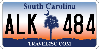 SC license plate ALK484