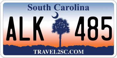 SC license plate ALK485