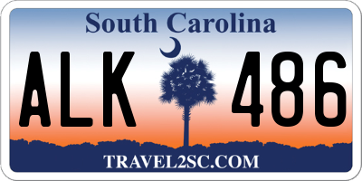 SC license plate ALK486