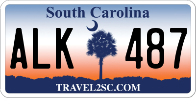 SC license plate ALK487