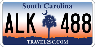 SC license plate ALK488