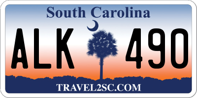 SC license plate ALK490