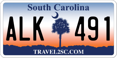 SC license plate ALK491