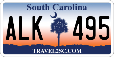SC license plate ALK495