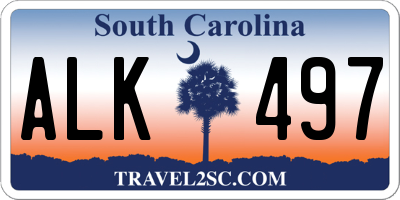 SC license plate ALK497