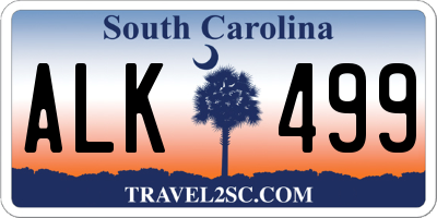 SC license plate ALK499