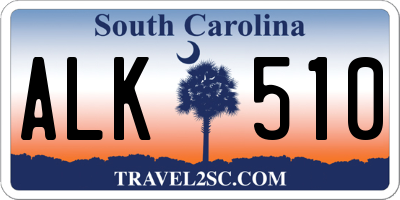 SC license plate ALK510