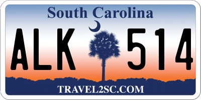 SC license plate ALK514