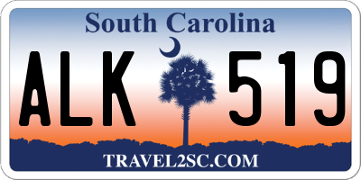 SC license plate ALK519