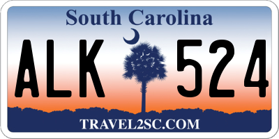 SC license plate ALK524