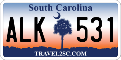 SC license plate ALK531