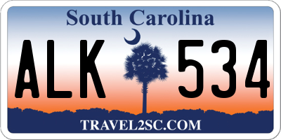 SC license plate ALK534