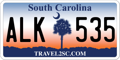SC license plate ALK535