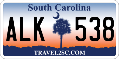 SC license plate ALK538
