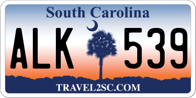 SC license plate ALK539