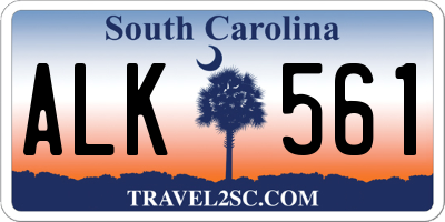 SC license plate ALK561