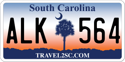 SC license plate ALK564