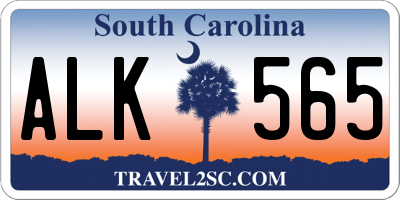 SC license plate ALK565