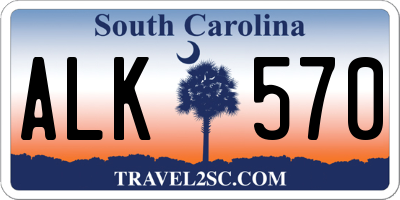 SC license plate ALK570
