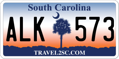 SC license plate ALK573