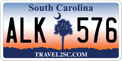 SC license plate ALK576