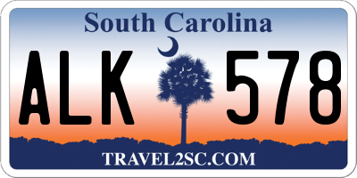 SC license plate ALK578