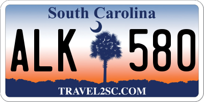 SC license plate ALK580