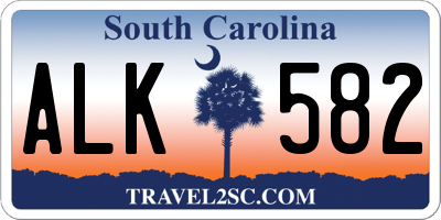 SC license plate ALK582