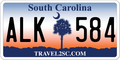 SC license plate ALK584