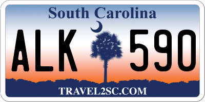 SC license plate ALK590