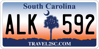 SC license plate ALK592