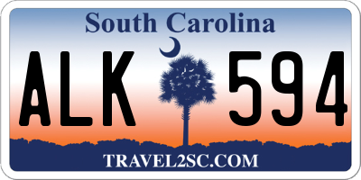 SC license plate ALK594