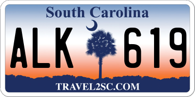 SC license plate ALK619