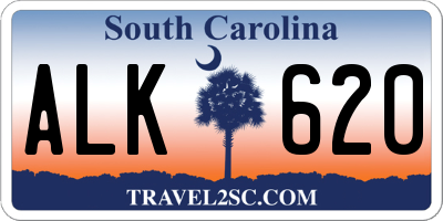 SC license plate ALK620