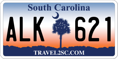 SC license plate ALK621