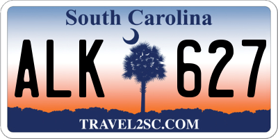 SC license plate ALK627