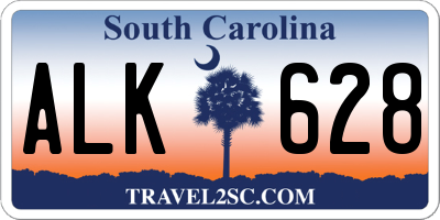 SC license plate ALK628