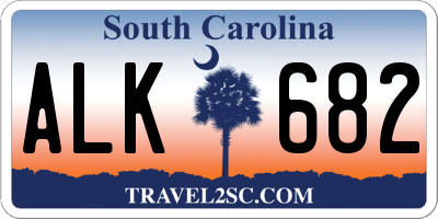SC license plate ALK682