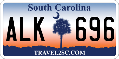 SC license plate ALK696