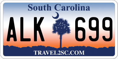 SC license plate ALK699