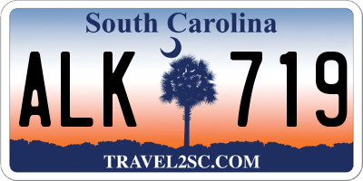 SC license plate ALK719