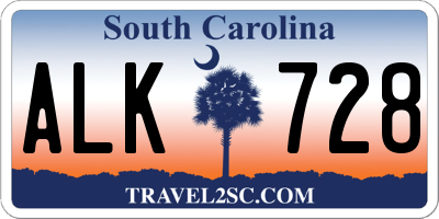 SC license plate ALK728