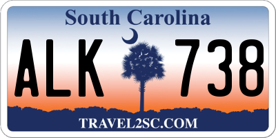 SC license plate ALK738