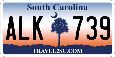 SC license plate ALK739