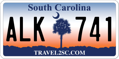 SC license plate ALK741