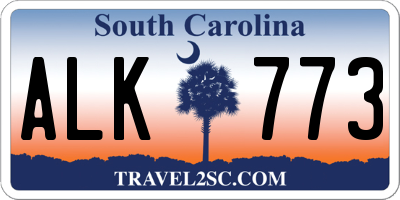 SC license plate ALK773