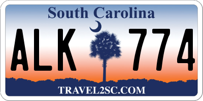 SC license plate ALK774